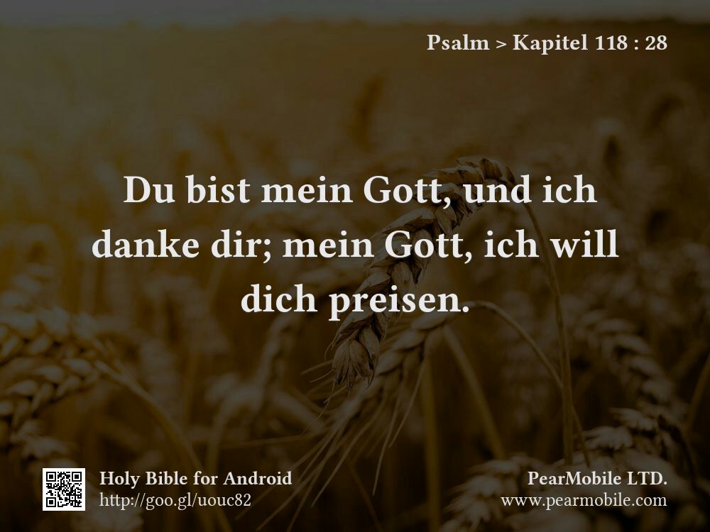 Psalm, Kapitel 118:28